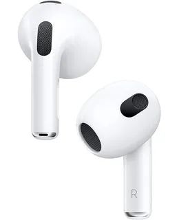 Airpods de Apple (3ª Generación) Auriculares Inalámbricos, Auriculares Bluetooth, Audio Espacial Personalizado, Resistente al Sudor y al Agua, Incluye Estuche de Carga con Lightning, Hasta 30 Horas de Autonomía