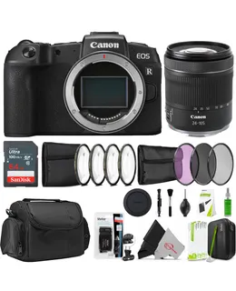 Cámara Digital Sin Espejo EOS RP, Lente RF 24-105mm f/4-7.1 IS STM, Tarjeta de Memoria de 64GB, Estuche para Cámara, Kit de Accesorios Profesionales