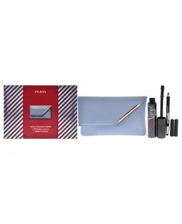 Vamp! Pestañas Explosivas y Conjunto Múltiple por Pupa Milano para Mujeres - 3 Piezas 0.40oz Pestañas Explosivas Mascara - 110 Negro, 0.03oz Multiplay Eye Pencil - 09 Negro, Cartera