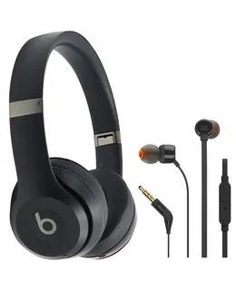Beats by Dr. Dre Beats Solo 4 Auriculares Inalámbricos On-Ear (Negro Mate) + JBL T110 Auriculares Intrauditivos Negros