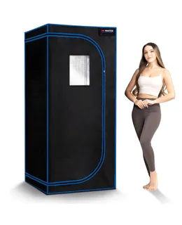 Sauna Infrarrojo Plegable, Sauna Portátil para el Hogar, Tienda de Sauna, Sauna Portátil Interior, Habitación de Sauna con Cremallera y Potencia de 1300W, Sauna Máximo de 140°F, Negro