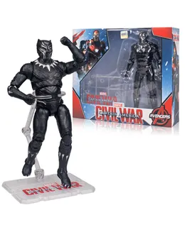 Juguetes de Iron Man de Marvel Super 6.6" Figura de Acción Heroe Inspirado en los Comics de Marvel-Pantera Negra