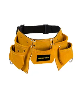Big Mo's Juguetes Cinturón Herramientas - Cinturón de imitación de ante marrón para niños con correa ajustable