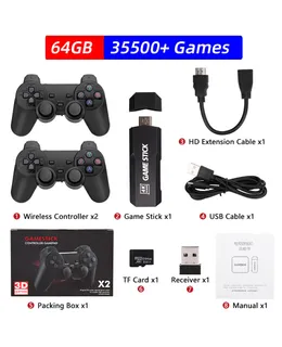Consola de Juego X2PLUS 4K HD Consola de Juego Arcade Inalámbrica Retro HDMI para TV -GD10 /64G