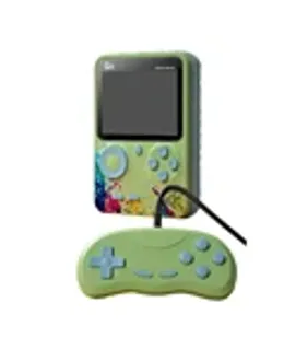 Consola de Juego Portátil G5 de Pantalla Clásica de 500 en 1 para Dos Jugadores: Consola de Juego Mano con 500 Juegos Clásicos Integrados de Pantalla de 3,0 Pulgadas Batería Recargable de 1020mAH-verde (doble)