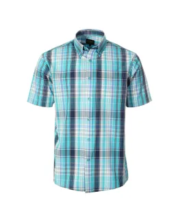 Camisa de Manga Corta a Cuadros para Hombre Gioberti
