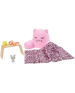 Paquete de Accesorios Barbie, Tema de Descanso, con 6 Piezas Incluyendo Mascota