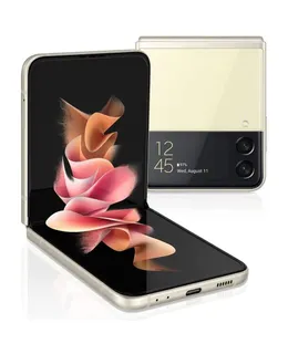 Samsung Galaxy Z Flip 3 5G Teléfono Móvil Android Desbloqueado Completamente US Versión Flex Modo, Cámara Intuitiva Compacta - (8+256GB, Crema)-(Reacondicionado Grado B)