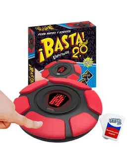 Juego de Palabras Flownwing con 20 Cartas, Juego de Tablero Familiar de Velocidad Rápida, Estructura de Pantalla Digital de Juego de Palabras, Juego de Pensar Palabras, Juego de Toque de Palabras para Niños y Adultos (Versión en Inglés - Azul)