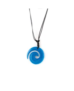 Collar Cambiante de Color - Remolino - Blanco a Azul por DelSol para Mujeres - 1 Collar