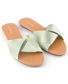 Zapatos de Mujer Mio Marino Satin Knot Slipper-Verde Claro-36