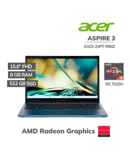 Acer Aspire 3 A315-24Pt-R90Z Gaming Laptop, AMD Ryzen 5 7520U, 8GB RAM, 512GB SSD, 15.6" FHD Touchscreen, Windows 11 (NX-KJZAA-001) BRAND NEW
