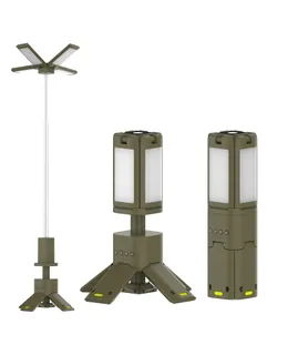 Linterna de Camping 2000LM, Lámpara de Camping Portátil IPX7 a Prueba de Agua-Verde