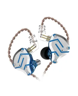 Auriculares Intrauditivos KZ ZS10 Pro de 3.5 mm con Cable Desmontable de 2 pines 1DD+4BA HiFi de Música Hybrid Earphone Headset Deportivo