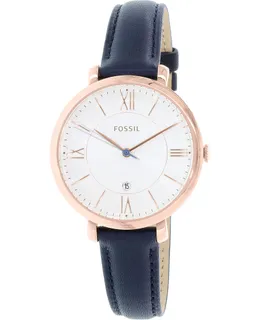 Reloj de cuero elegante de movimiento japonés Fossil Jacqueline ES3843