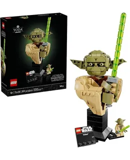 LEGO Star Wars: Ataque de los Clones Busto de Yoda con Luz de la Espada, 75438