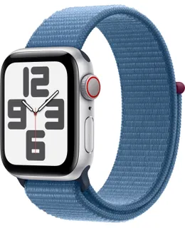 Reloj Apple SE de 2ª Generación (GPS + Cámara) 40mm Caja de Aluminio Plateada con Correa Deportiva Azul Invierno - Plateada