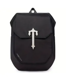 Mochila Trapstar para Hombre Clásica con Etiqueta Metálica de Un Solo Hombro