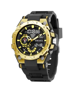 Reloj Deportivo Electrónico SMAEL Dazzling Gradient para Hombre - 8060- Negro dorado