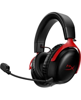 HyperX - Auriculares de Juego Inalámbricos Cloud III para PC, PS5, PS4 y Nintendo Switch - Negro/Rojo-77Z46AA
