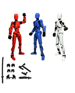 Figura T13 Titans, Figuras de Acción 3D impresas Titan 13, Figura de acción T13 multiarticulada, Juguetes de alivio del estrés para oficina, Regalos, Decoraciones, Coleccionables. (3Set A)
