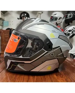 Casco de Motocicleta Unisex para Adultos de Cara Completa Integrado Módulo