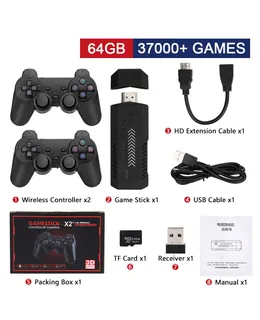 Consola de Juego X2PLUS 4K HD Arcade de Juegos para Hogar Inalámbrica 2.4G Retro HDMI Consola de Juego TV - X2 PLUS /64G (versión en inglés)