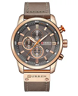 Reloj Analógico de Cuarzo para Hombre, Cronógrafo de 30 Metros Resistente al Agua