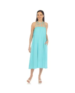 Vestido Midi de Correa Trenzada para Mujer