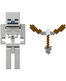 Figura de Acción Minecraft Skeleton Escala 3.25" Auténtica con Accesorio