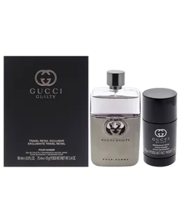 Gucci Guilty por Gucci para Hombre - 2 Piezas Set de Regalo 3oz EDT Spray, 2.4oz Bálsamo Desodorante