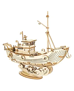 Rompecabezas 3D DIY - Barco de Pesca - 104 piezas
