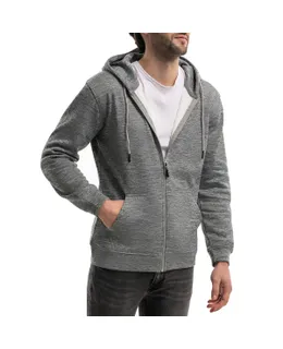 Sueter con Capucha Mio Marino Premium para Hombre con Acabado Mate Suave y Forro Interior de Forro Suave - Sueter con Capucha para Hombre-Gris Halo-XL