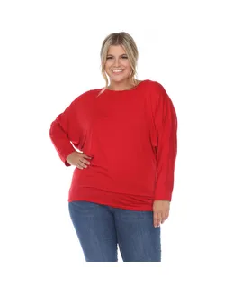 Top de manga larga de talla grande
