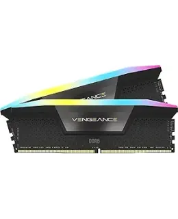 RAM de Memoria CORSAIR VENGEANCE RGB DDR5 32GB (2x16GB) 6400MHz CL36 Intel XMP iCUE Compatible - Negro (CMH32GX5M2B6400C36)