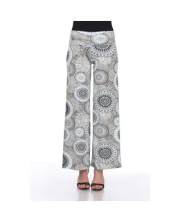 Pantalones Palazzo de Mujer con Estampado de Círculo