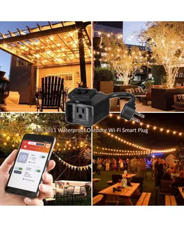 Controla Tus Dispositivos desde Cualquier Lugar - Enchufe Inteligente Mini Resistente al Agua WiFi para Exteriores Vivitar Compatible con Alexa, Echo y Google Home