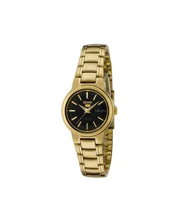 Reloj de mujer Seiko 5 automático SYME48K tono dorado negro en acero inoxidable