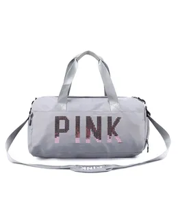 Bolsa de deporte con compartimento para zapatos de seda para mujer