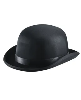 Accesorio de Disfraz de Sombrero de Bola de Bowler para Adultos Skeleteen - Negro