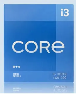 Procesador Intel Core i3-10105F de 4 nucleos Comet Lake 3.70GHz 8GT/s 6MB LGA 1200 CPU Retail