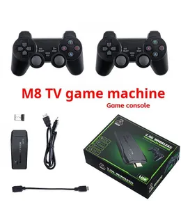 Consola de Juego Retro, Mando de Juego Retro, Mando de Juego TV Plug & Play Con Más de 20000 Juegos Incorporados, Mando de Juego Nostalgia para TV 4K, Controladores Duales (64G)-32G/10000+ juegos