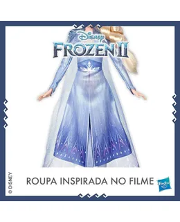 Muñeca Elsa de Moda Frozen 2 Disney Rubia Trenzada Princesa de Hielo Vestido Azul Hasbro