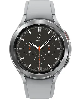 Reloj inteligente SAMSUNG Galaxy Watch 4 Classic 46mm con monitor ECG para salud, fitness, carrera, ciclos de sueño, GPS, detección de caídas, Bluetooth, versión EE. UU., Plateado
