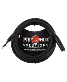 Cable de Extensión de Auriculares Pig Hog PHX14-10 1/4" TRSF a 1/4" TRSM, 10 Pies