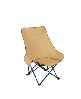 Silla plegable para exteriores de respaldo alto luna silla de camping silla portátil de playa para pesca silla de boceto de camping-amarillo