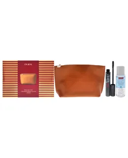 Conjunto Desmaquillante Todo en Uno y de Dos Fases Vamp! de Pupa Milano para Mujeres - 3 Piezas 0.30oz Mascara Todo en Uno - 101 Negro, 1.69oz Desmaquillante de Dos Fases, Bolsa de Belleza