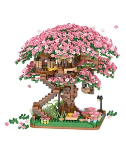 Conjunto de Bloques de Construcción de Árbol de Cerezo en Flor Navideño 2008 Piezas