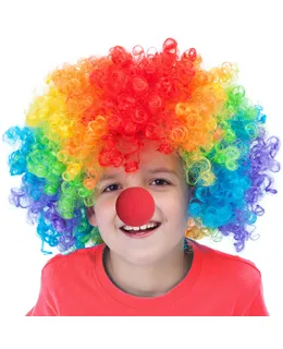 Sombrero de payaso colorido Skeleteen - Accesorios de disfraz de payaso Afro multicolor para niños y adultos