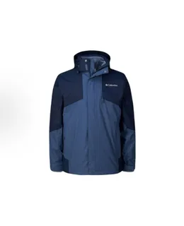 Chaqueta Columbia con Capucha y Forro Polar Confortable para Senderismo al Aire Libre y Urbano Impermeable a Prueba de Viento para Hombre Azul